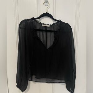 Gauzy Black Lonng-Sleeve from American Eagle Outfitters